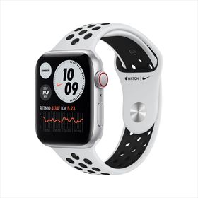 Apple Watch Nike SE GPS + 4G - 44mm Silver Aluminium Case Pure Platinum/Black Nike Sport Band