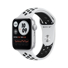 Apple Watch Nike SE GPS - 44mm Silver Aluminium Case Pure Platinum/Black Nike Sport Band