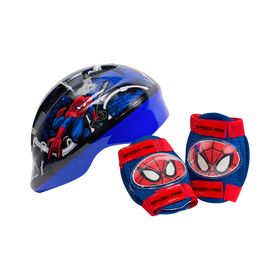Set de Casco con Protectores Spiderman