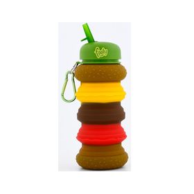 botella-footy-flexible-de-silicona-plegable-hamburguesa-verde-20386900