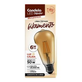 lampara-led-candela-filamento-tubular-6w-calida-ambar-990069984