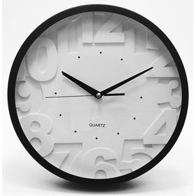 Reloj De Pared Blanco Con Numeros En Relieve 30 Cm