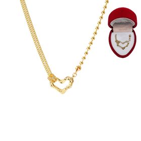 collar-corazon-rustico-bano-oro-18k-con-estuche-regalo-pana-dorado-21205438