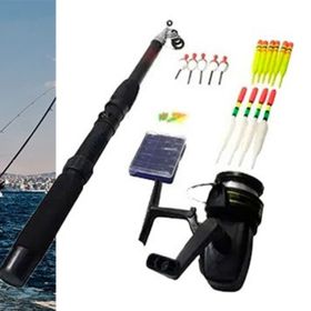 set-kit-pesca-cana-telescopica-reel-anzuelos-boyas-pescar-21144569