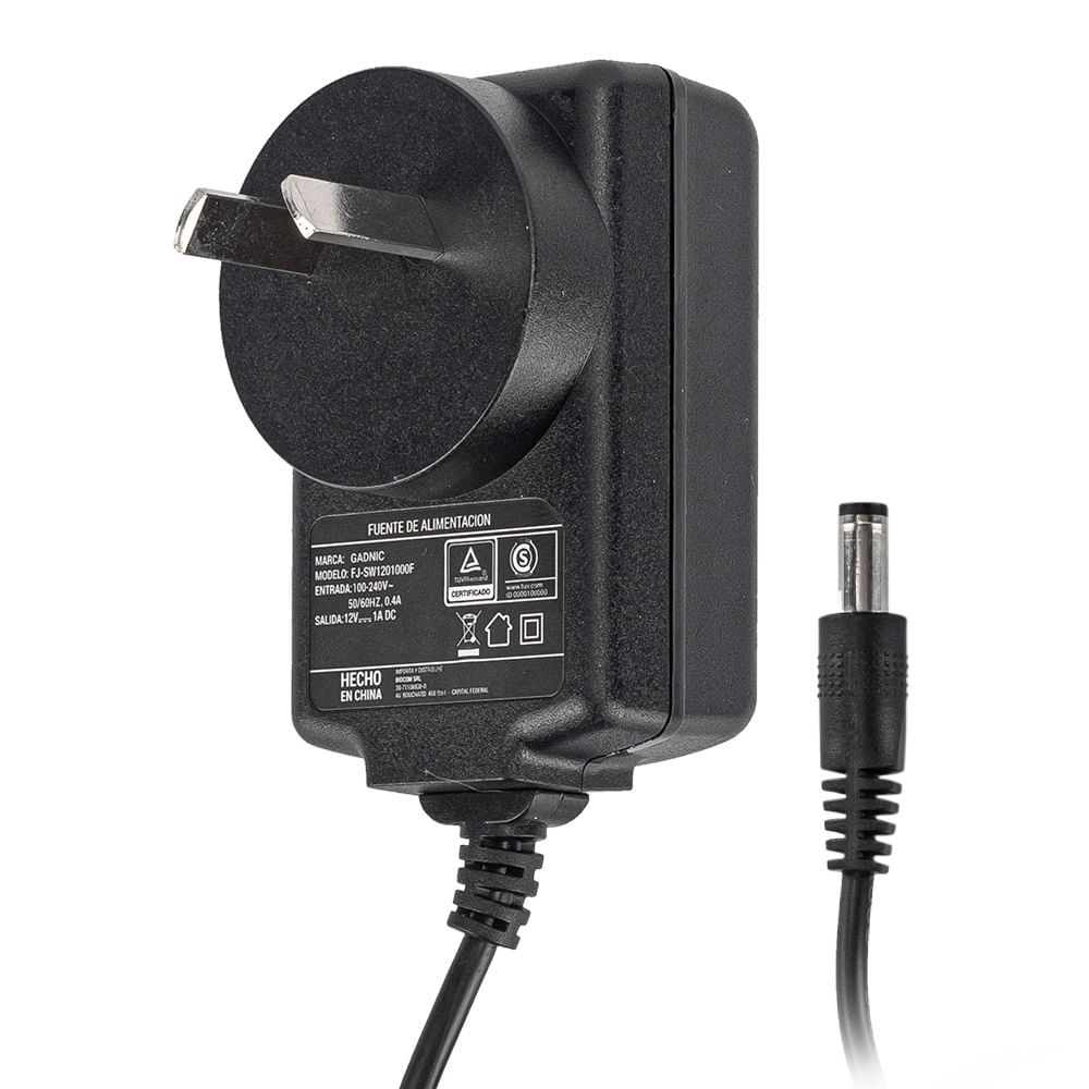 Cargador Homologado Gadnic 12V 1A