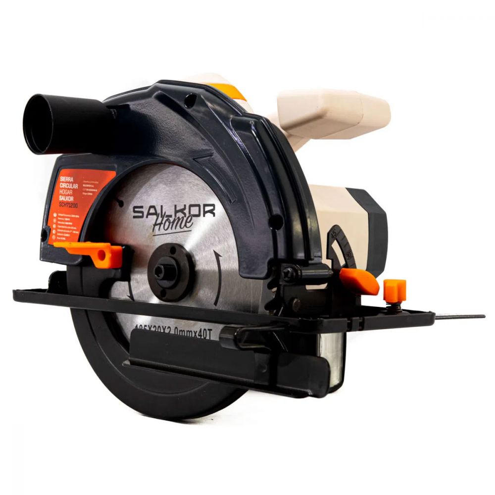 Sierra circular salkor electrica hogar 185mm 1200w madera