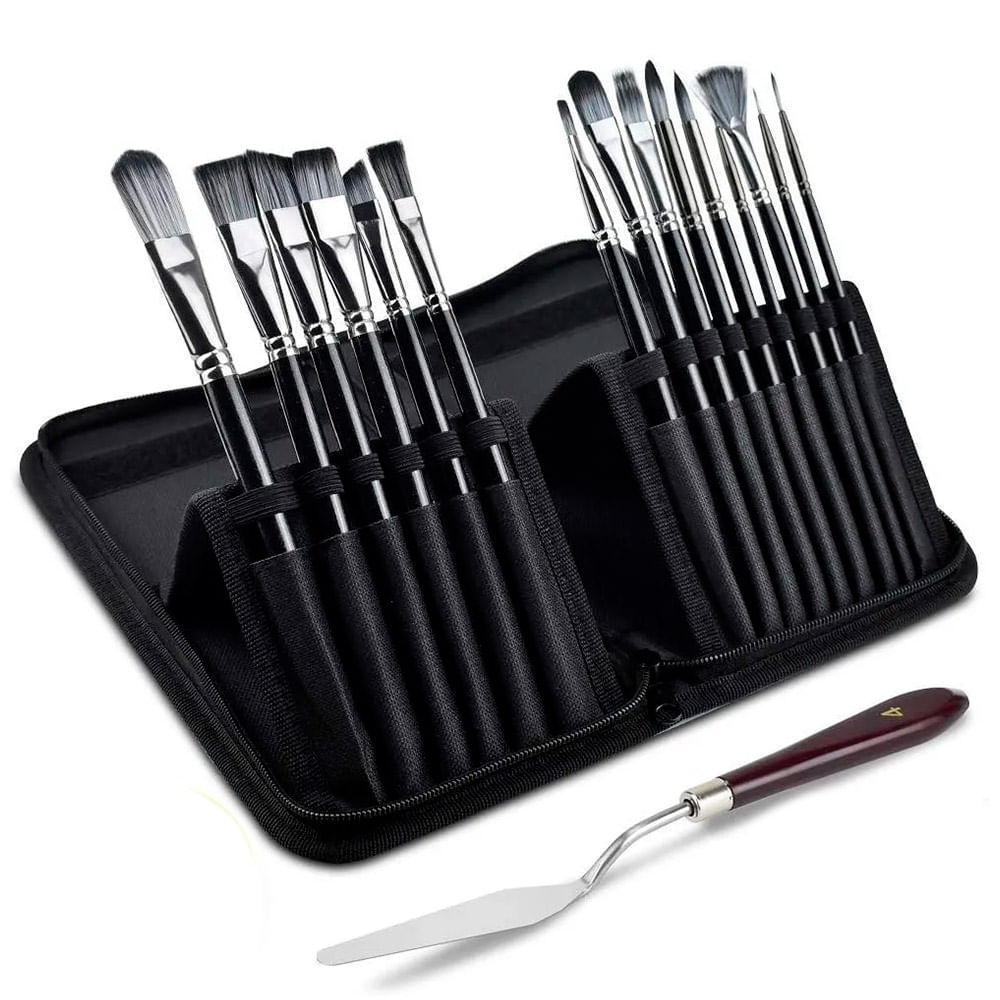 Set x17 Brochas Pinceles Gadnic Arte Pintura