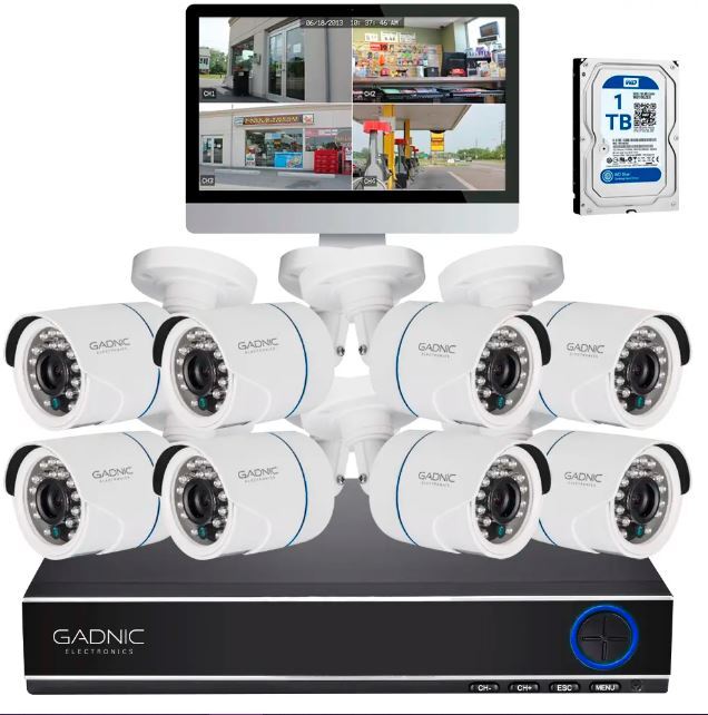 Kit x4 Cámaras de Seguridad Gadnic SX9 IP Motorizada WiFi P2P Full Hd Visión Nocturna