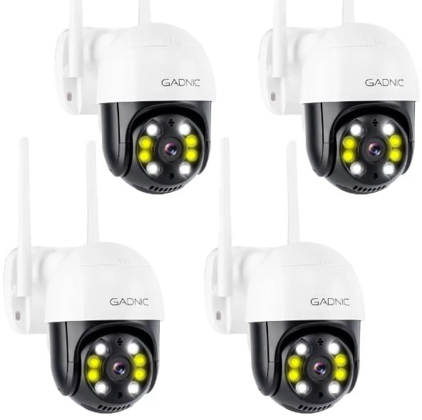 Kit Cámara de Seguridad Gadnic P245F22 Domo 3MP IP66 Bluetooth Wifi Visión Nocturna x4