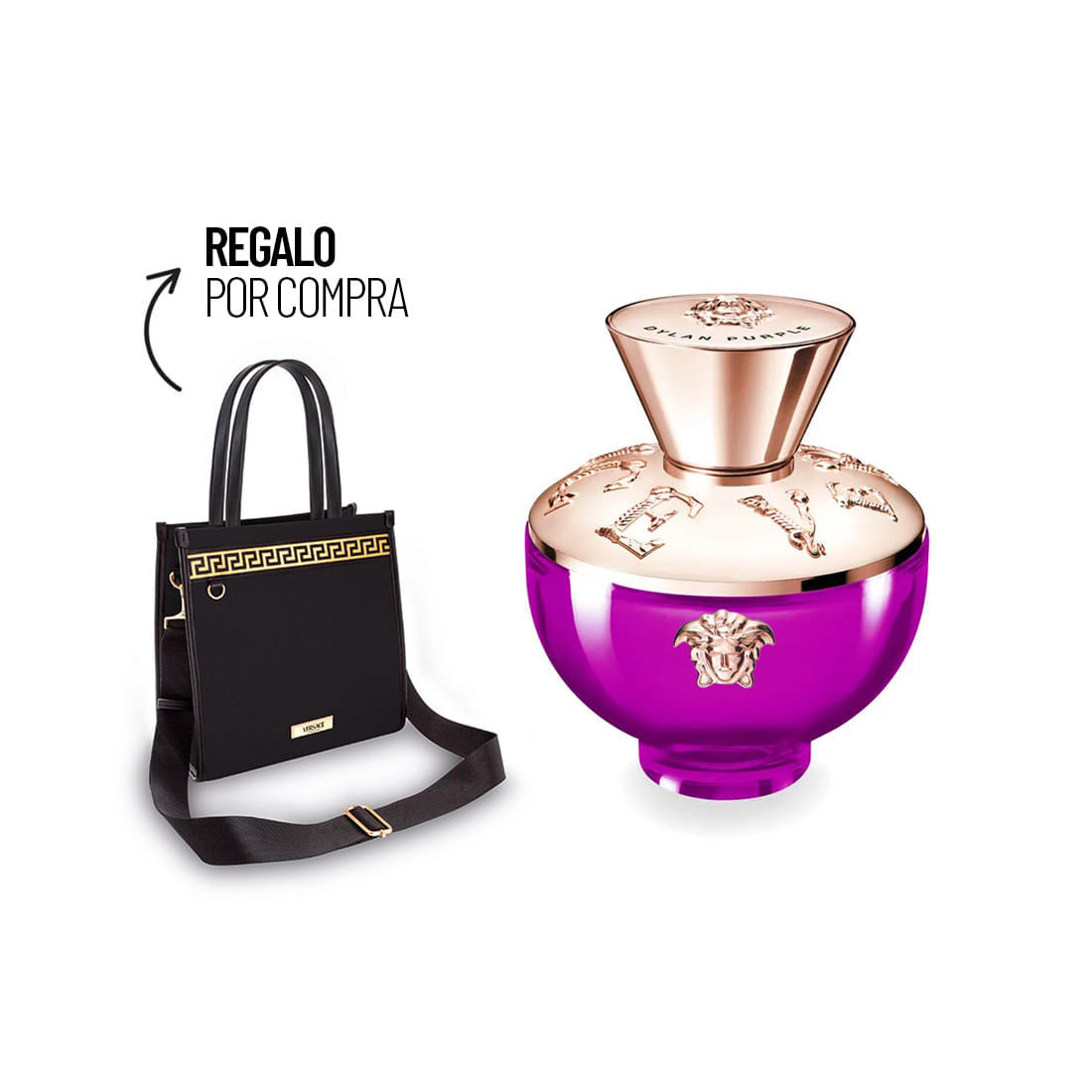 Kit Perfume de Mujer Versace Dylan Purple EDP 100 ml + Bolso Canvas