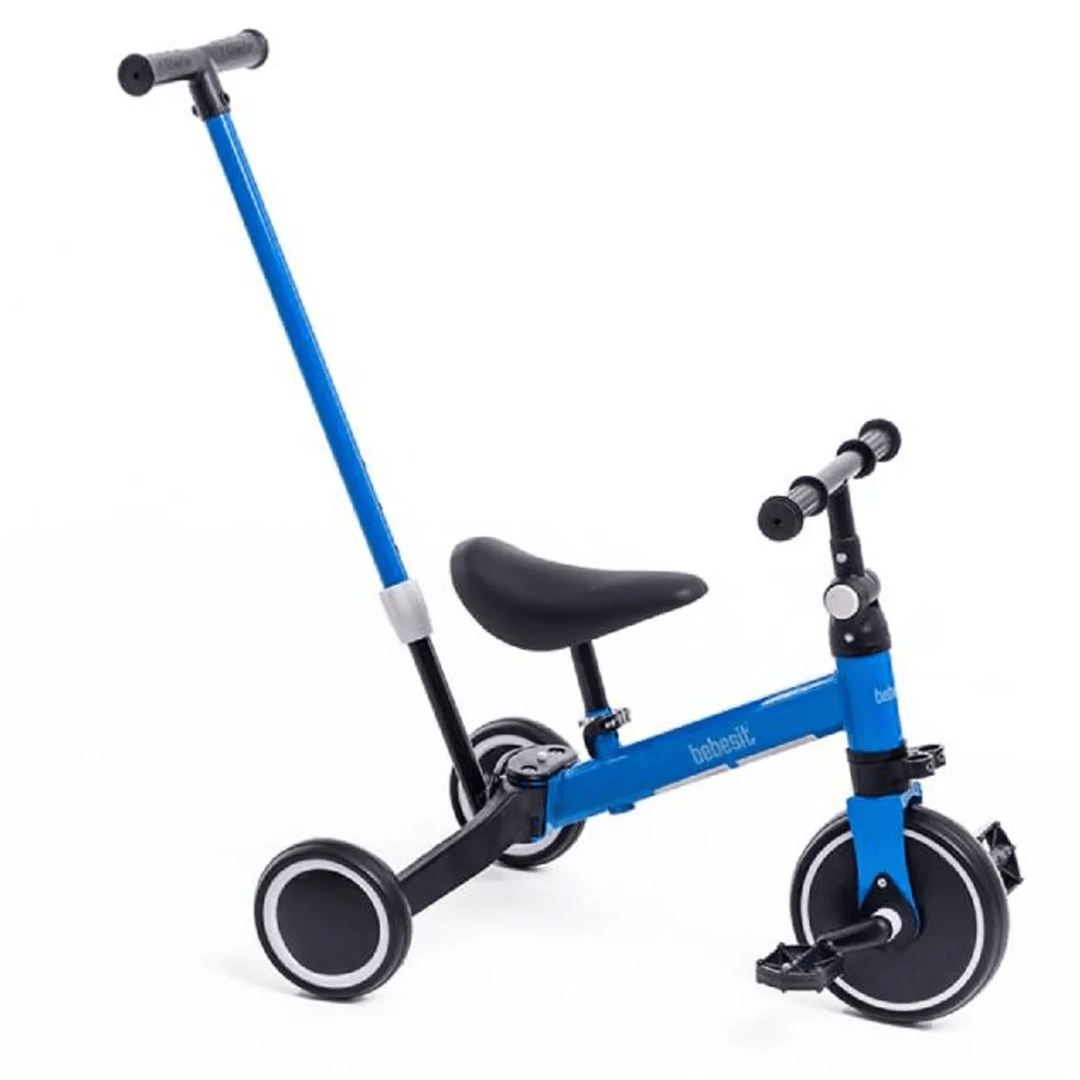 Triciclo Bebesit 2 en 1 con barra de empuje Azul SL-2023-C