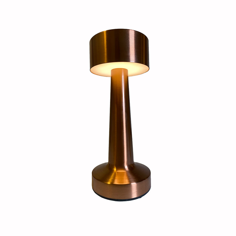 Iluminacion Velador Led Bronce Recargable Usb