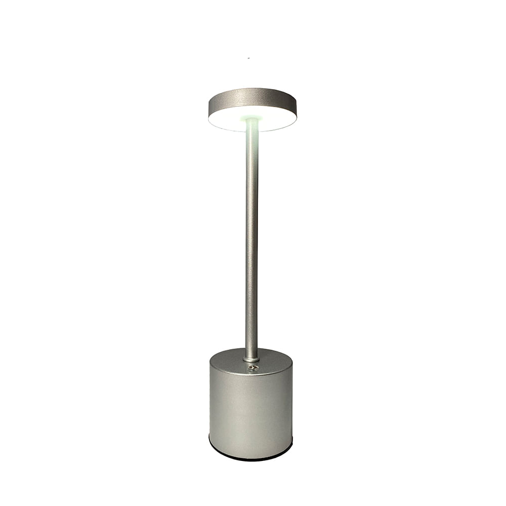 Iluminacion Velador Led de barra Gris Recargable Usb