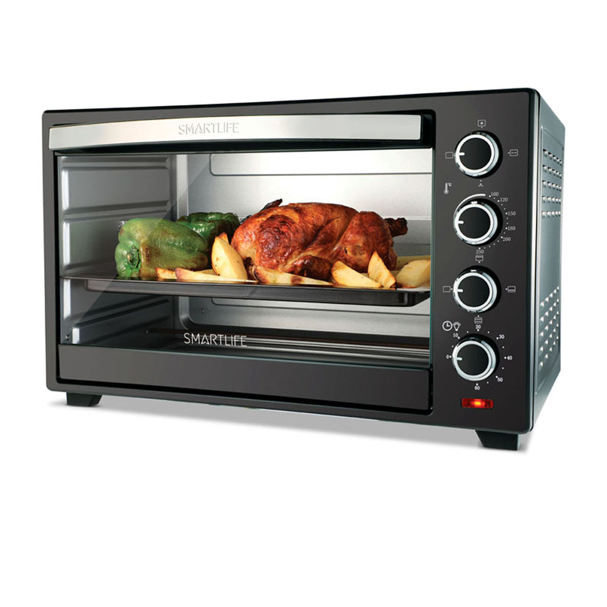Horno Electrico Smartlife Conveccion Spiedo 70L 6 Funciones