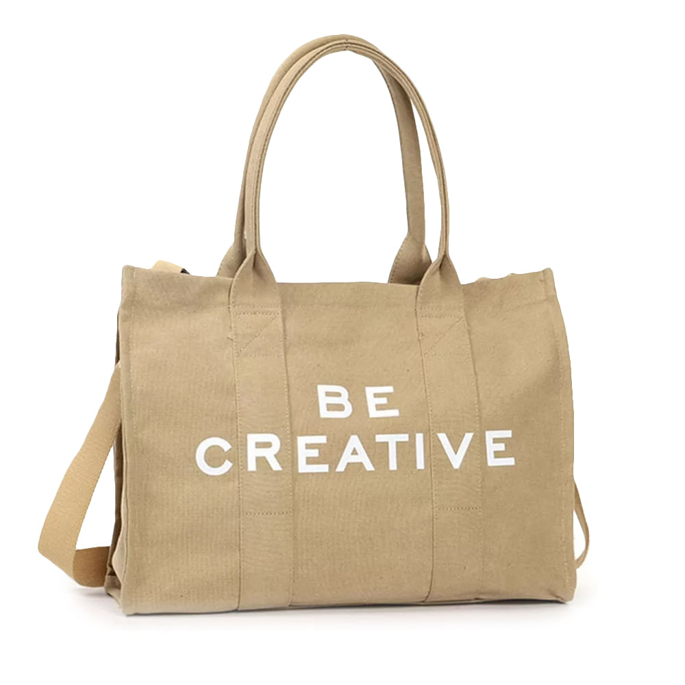 Shopper Trendy Cartera BE CREATIVE Lona grande amplia