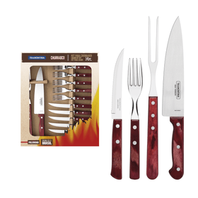 juego-para-asado-polywood-tramontina-de-acero-inoxidable-con-mango-rojo-14-piezas-990155118