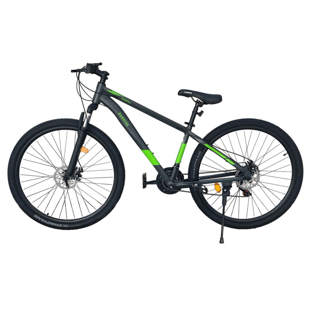 Bicicleta Mountain Bike Randers KAWILL R29 21V Shimano Negro/Verde - BKE-29-SB