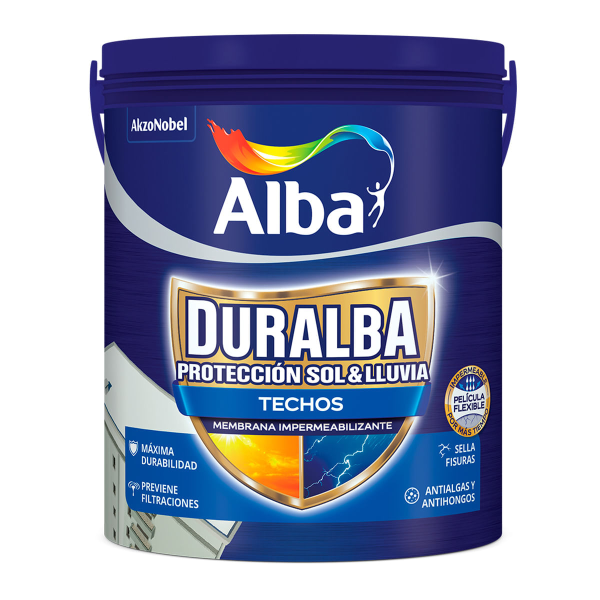 Duralba Techos Membrana Líquida Rojo Teja 20 Kg Alba - Rex