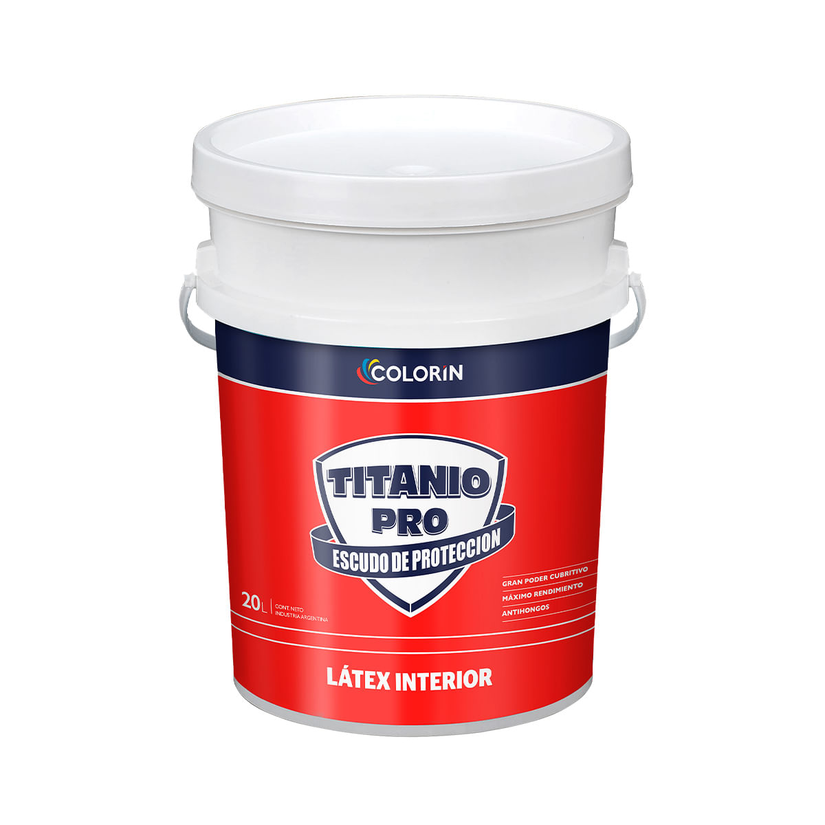 Látex Interior Titanio Pro Mate Blanco 20 Lts Colorin - Rex