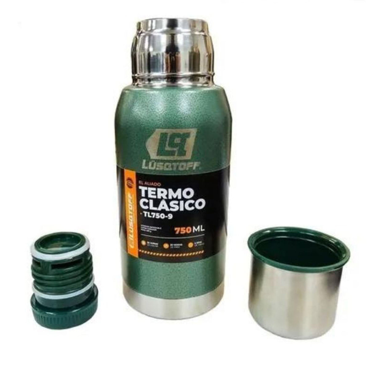 Termo Acero Inoxidable Lusqtoff 750 Ml Frio Calor 20hs Rex