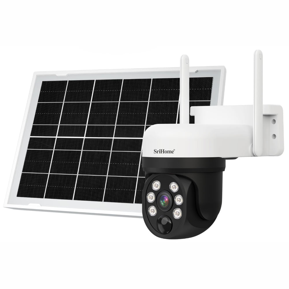 Cámara de Seguridad SriHome 2k 4mp Con Panel Solar