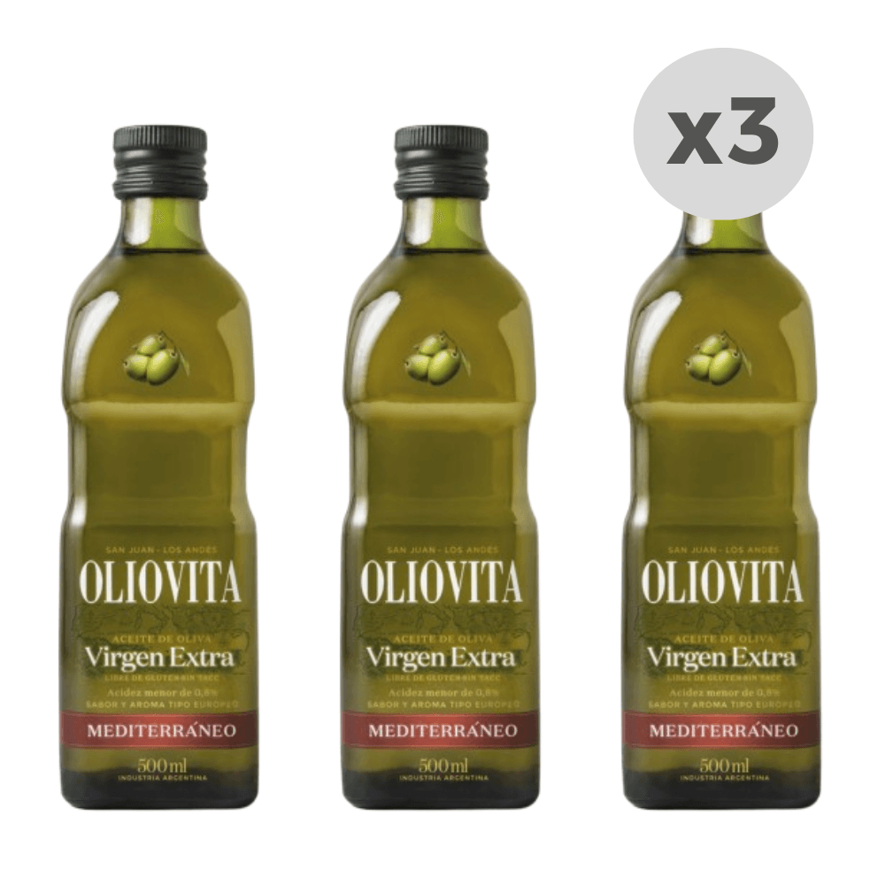 Aceite de Oliva Oliovita Mediterráneo 500ml x3