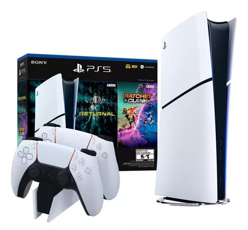 Consola Sony Ps5 Slim Digital 2 Dualsense + Estacion Carga
