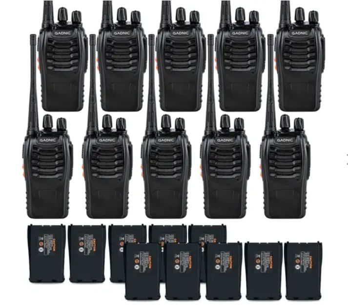 Kit x10 Handy Gadnic WK99U 5w 16CH UHF Hasta 10km