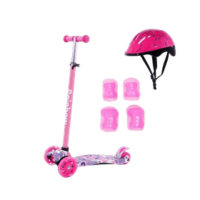monopatin-wind-de-pie-rainbow-con-casco-coderas-rodillera-rosa-bebe-990169316