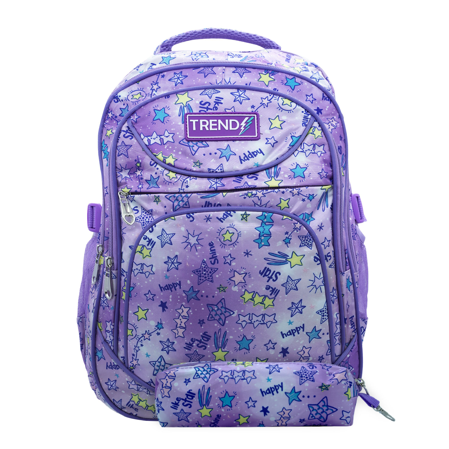 SET MOCHILA CON CARTUCHERA TRENDY ESCOLAR PARA PRIMARIA