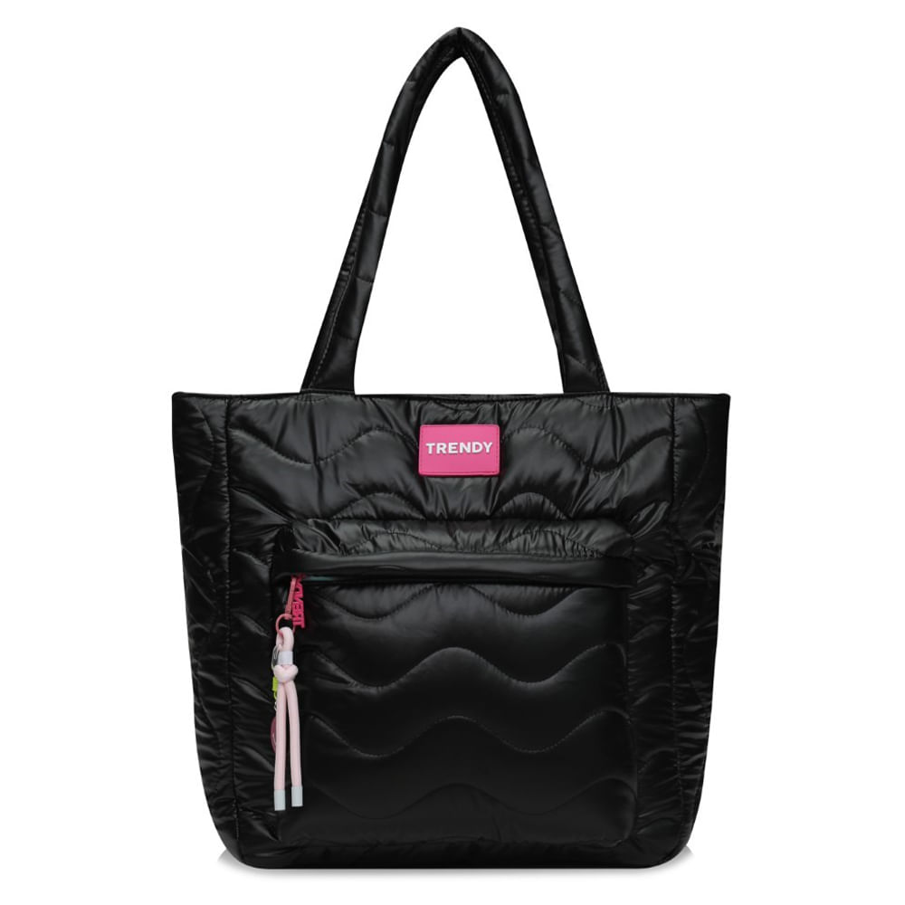 Shopper Trendy Con Ondas Diseño Amplio Uso Diario Cómodo