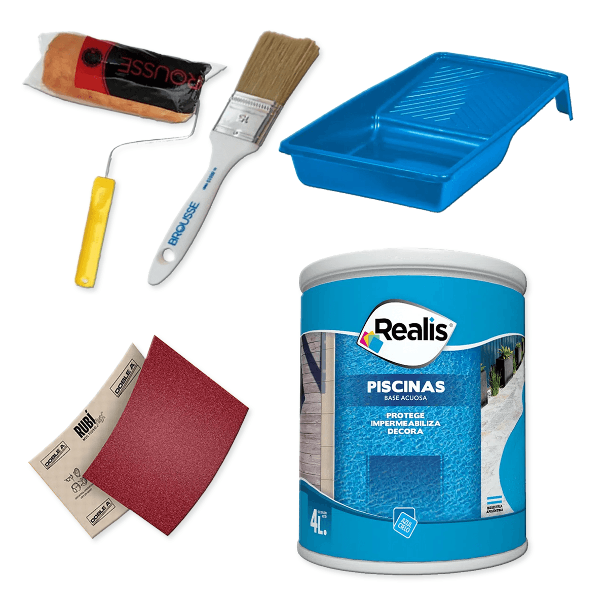 Kit piletas Realis azul cielo 4 L