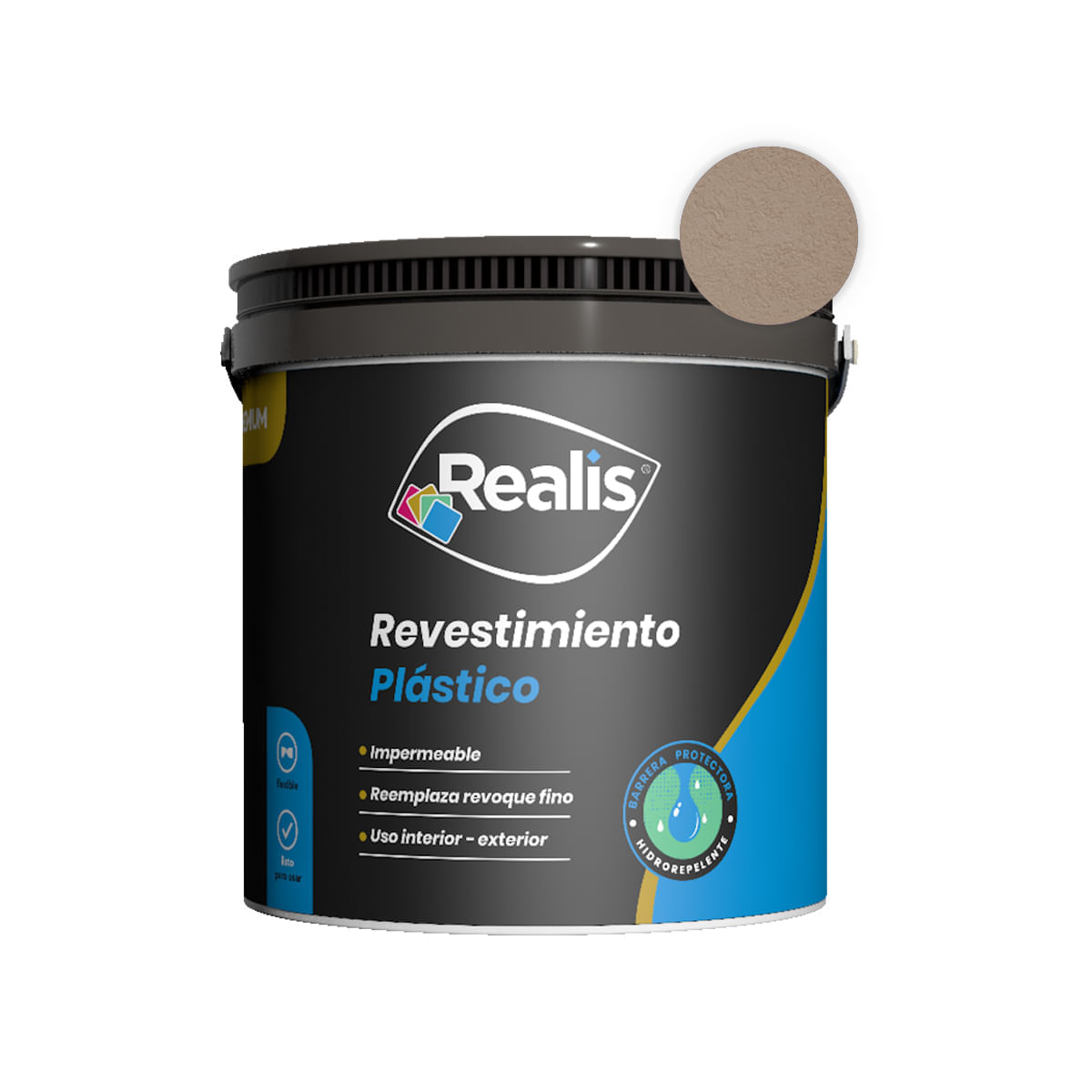 Revestimiento plastico texturado llana fino tostado 30 kg