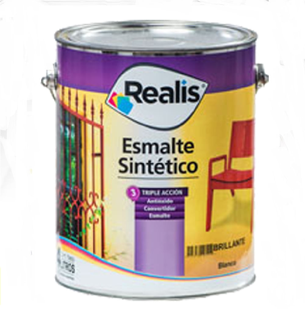 Esmalte sintetico triple accion brillante ocre 1/2 l