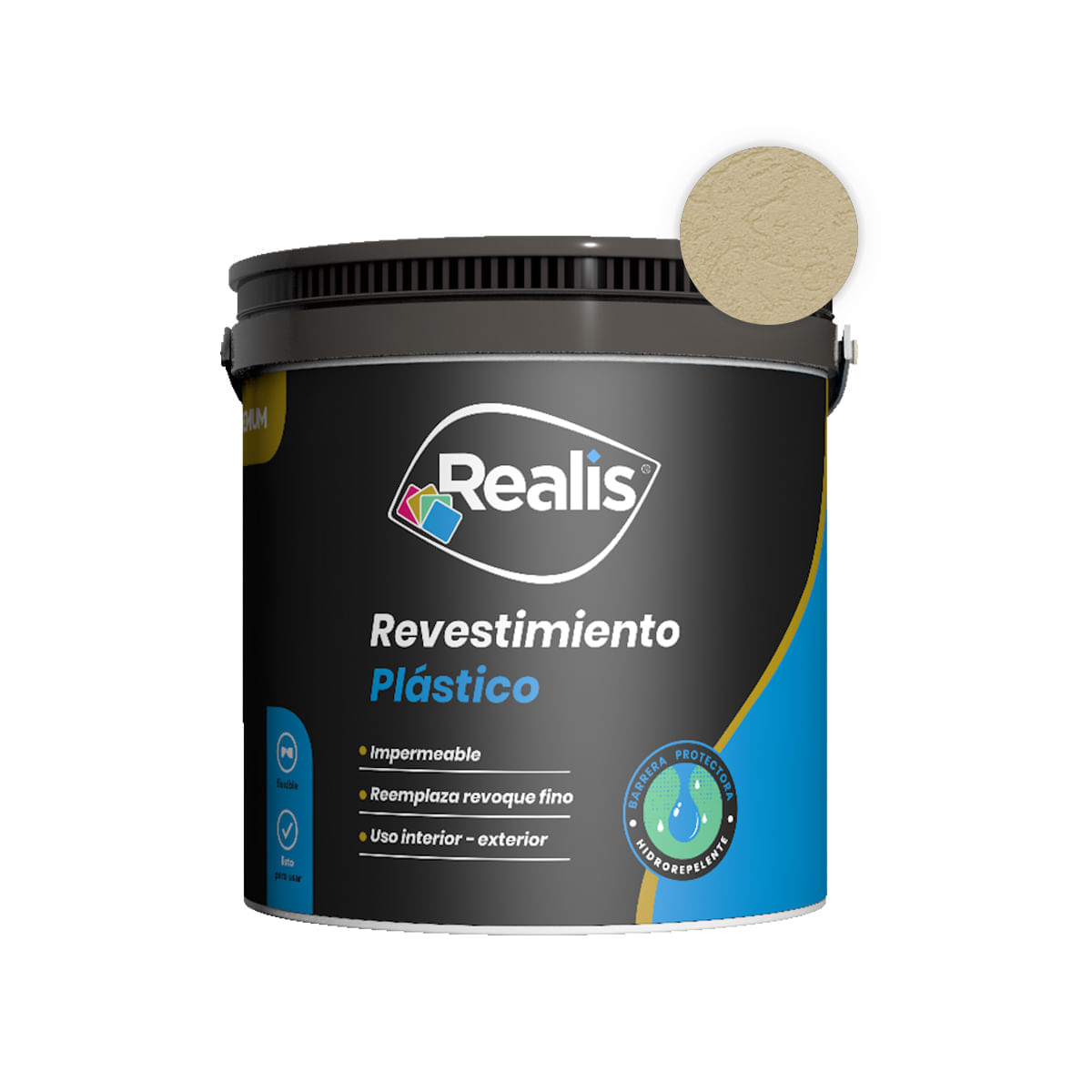 Revestimiento plastico texturado llana medio beige 30 kg