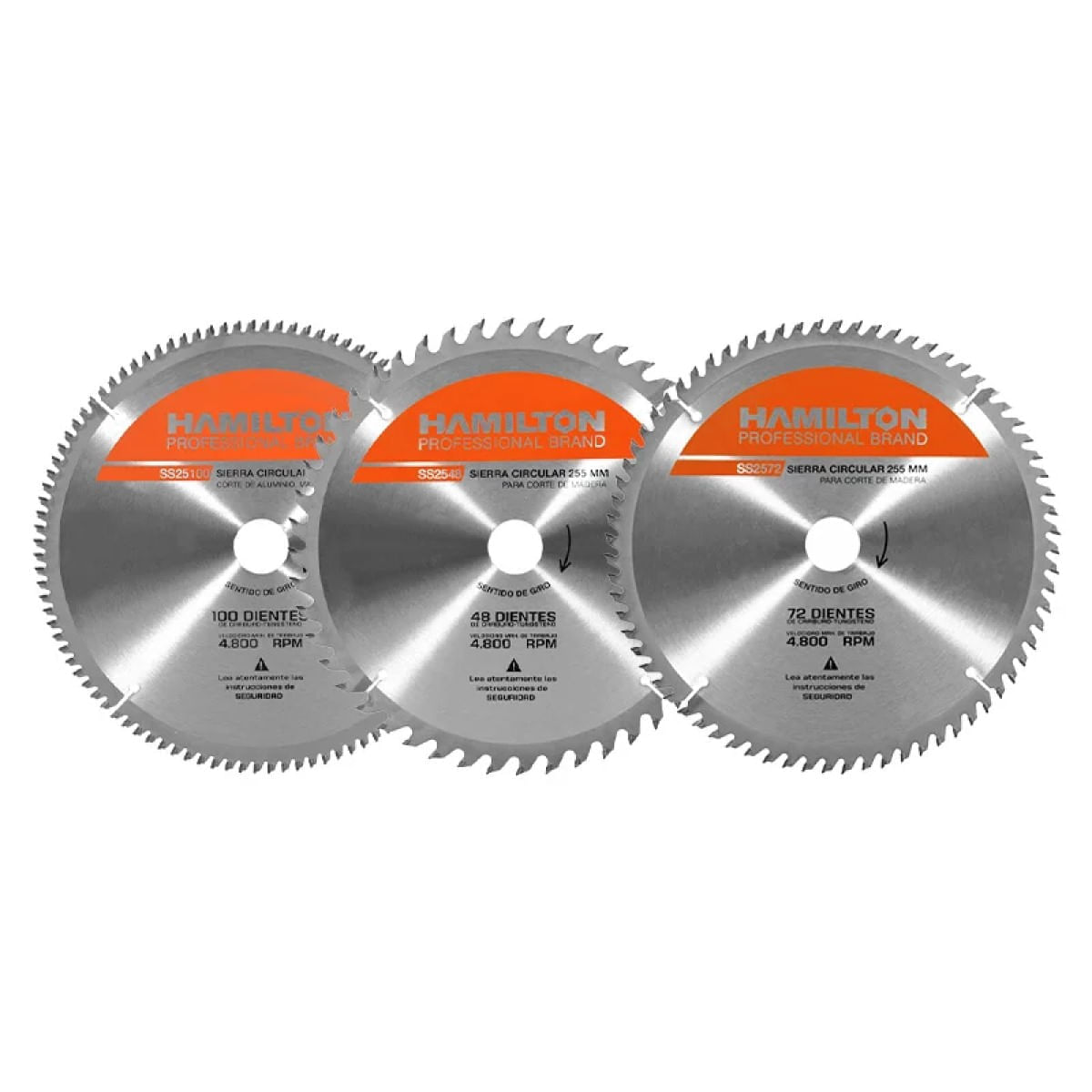 Sierra circular 72 dientes 255 mm SS2572