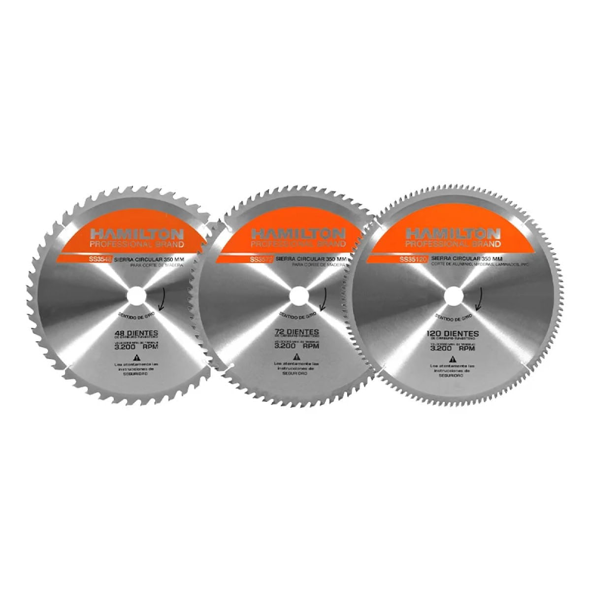 Sierra circular 72 dientes 350 mm SS3572