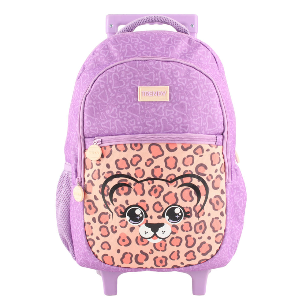 Mochila Con Carro Trendy 16Pulg Escolar Rueditas Carrito
