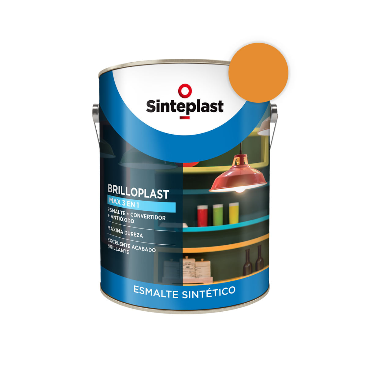 Brilloplast max esmalte sintetico 3 en 1 castaño 1 l
