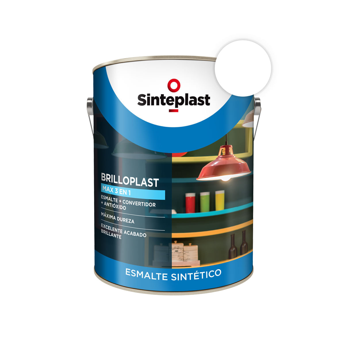 Brilloplast max esmalte sintetico 3 en 1 blanco 4 l
