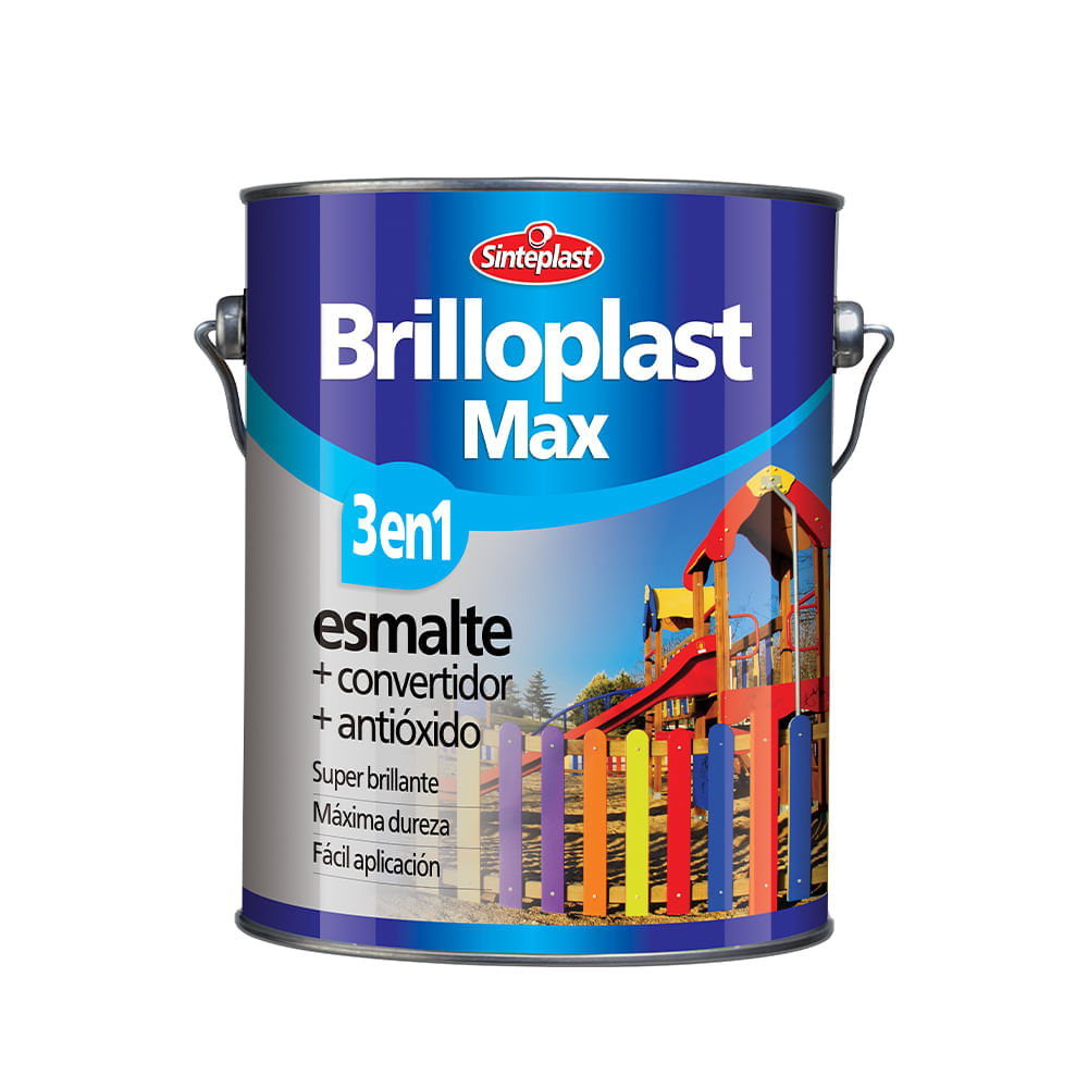 Brilloplast max esmalte sintetico 3 en 1 marron tinaja 20 l