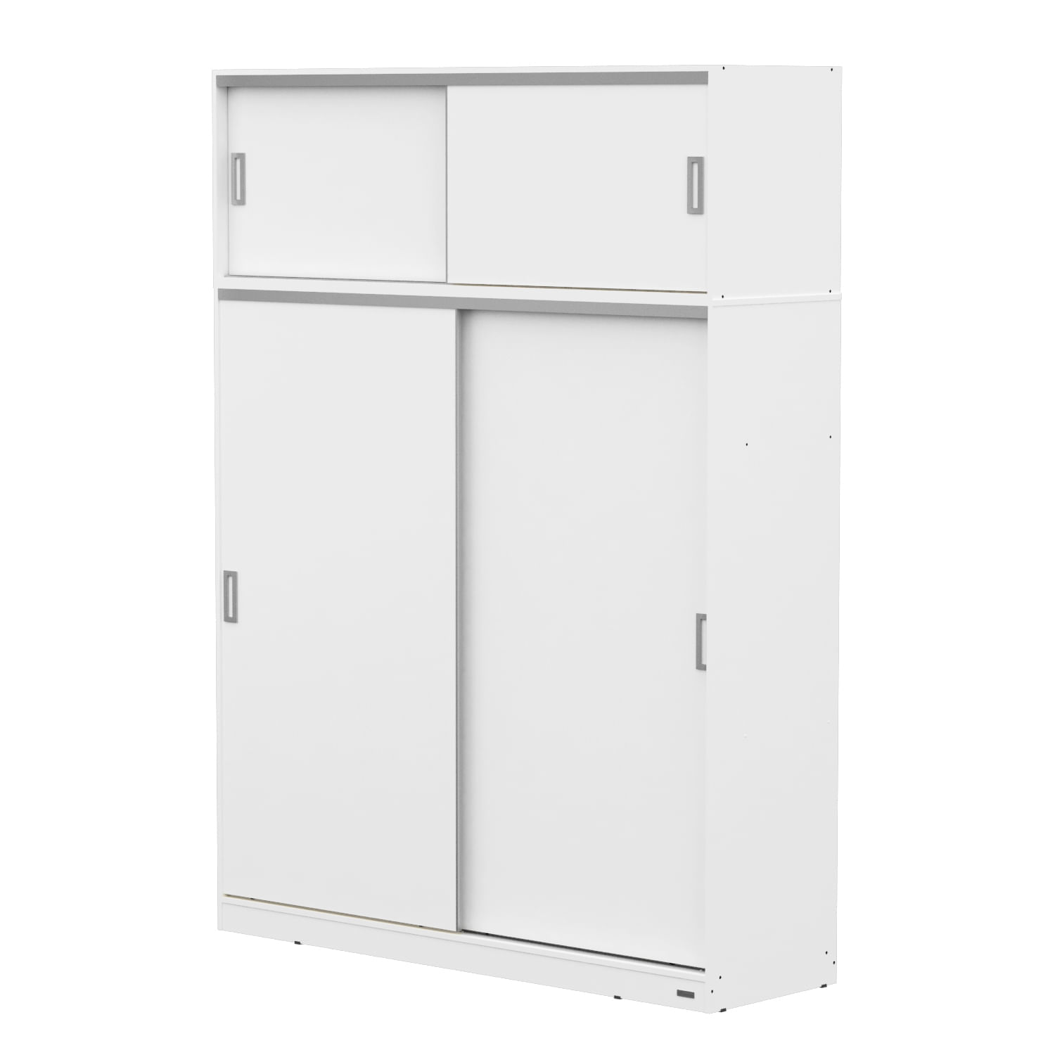 Placard dakar 2 puertas corredizas con baulera melamina 1,80 m blanco