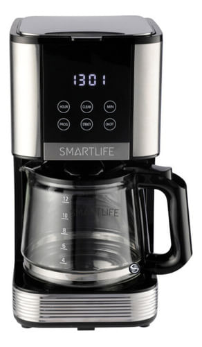 Cafetera Digital Con Selector De Intensidad 1.5l Color Acero