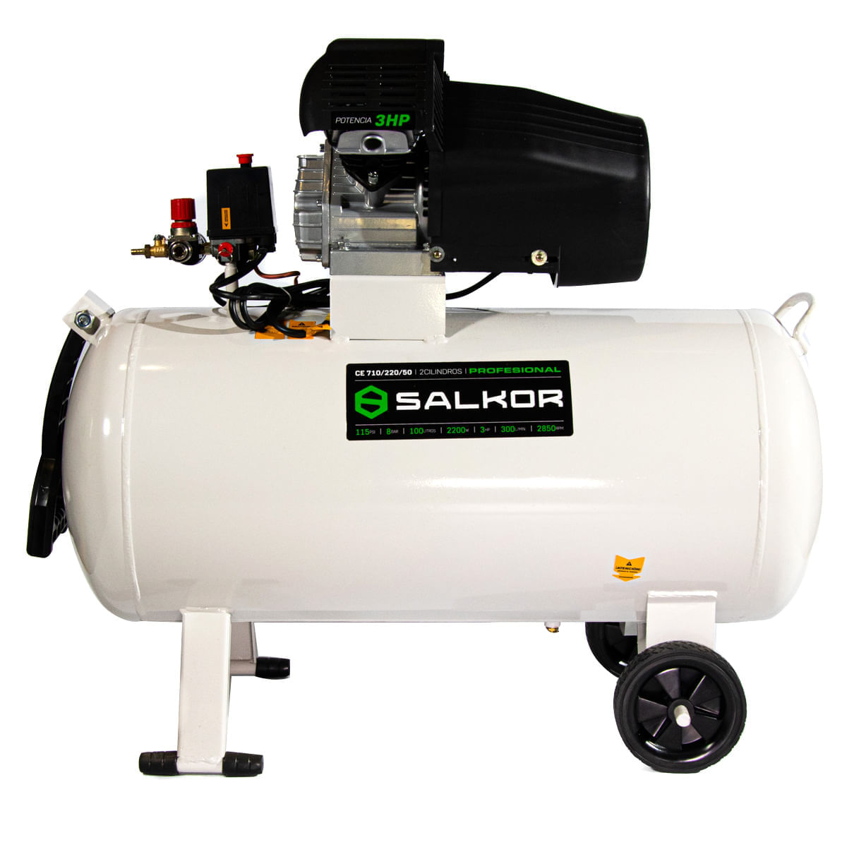 Compresor De Aire Monofásico 3Hp 100Lt