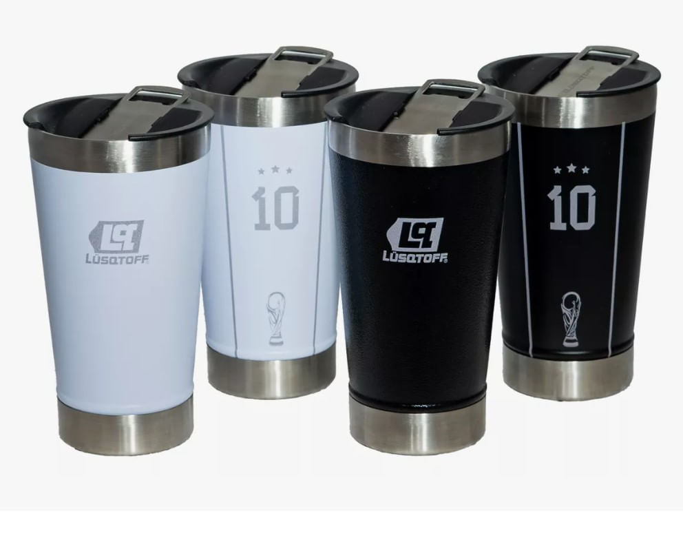 Vasos Termicos 4u Lusqtoff V4l530-9 Con Tapa 530ml Inox.