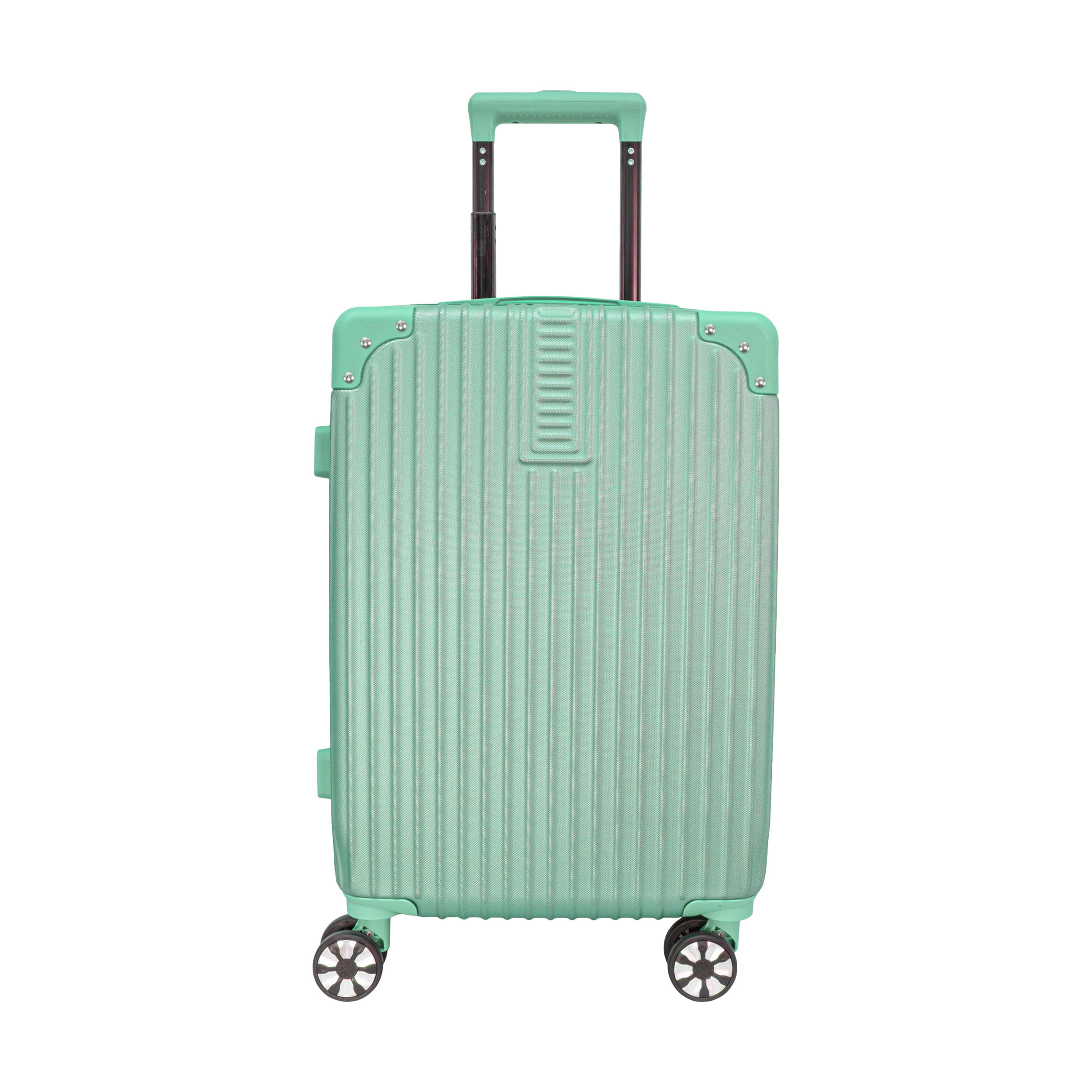 Valija Carry On 20"" de mano Apto Cabina con candado Plastico ABS Verde claro