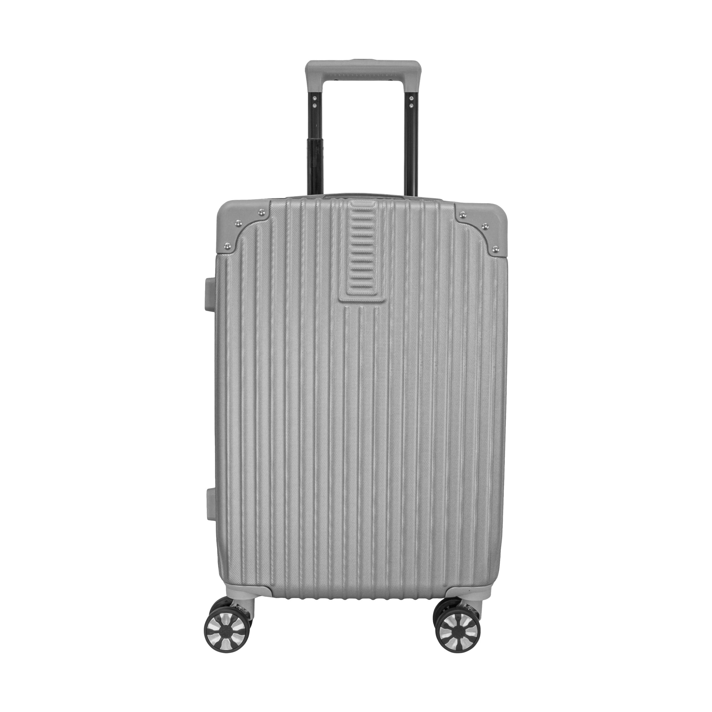 Valija Carry On 20"" de mano Apto Cabina con candado Plastico ABS Plata