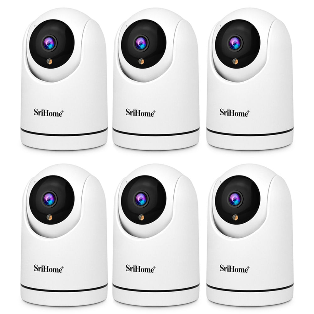 Kit x 6 Cámaras De Seguridad Srihome 1080p Audio Bidireccional Vision Nocturna