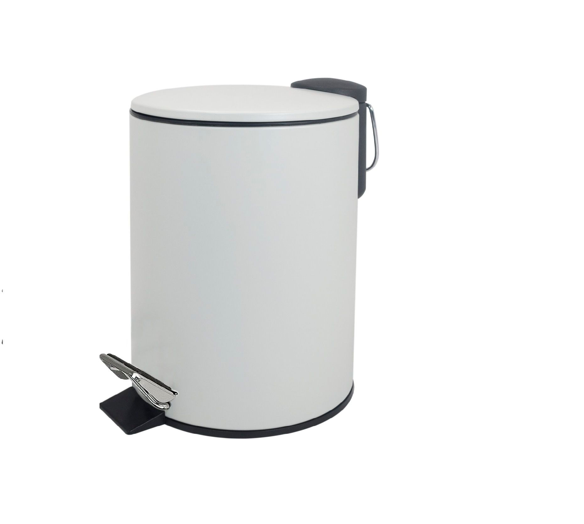 Cesto Residuos Tacho Basura Acero Pedal 3 Lts Color Blanco