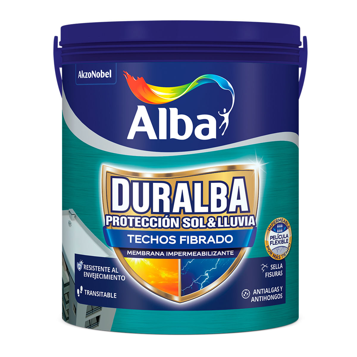 Duralba Techos Fibrado Impermeabilizante 20 kg Rex